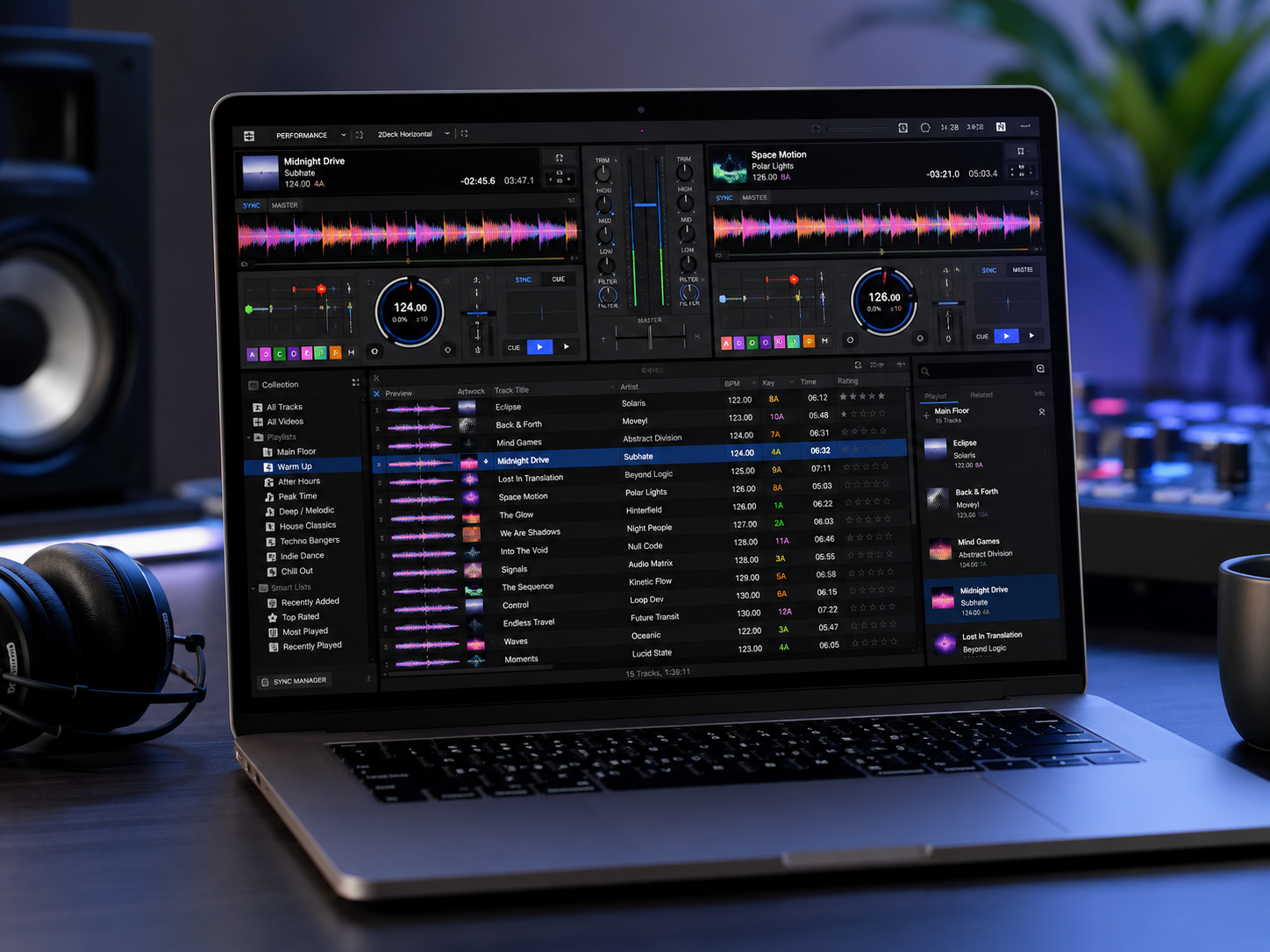 DJソフトの操作画面